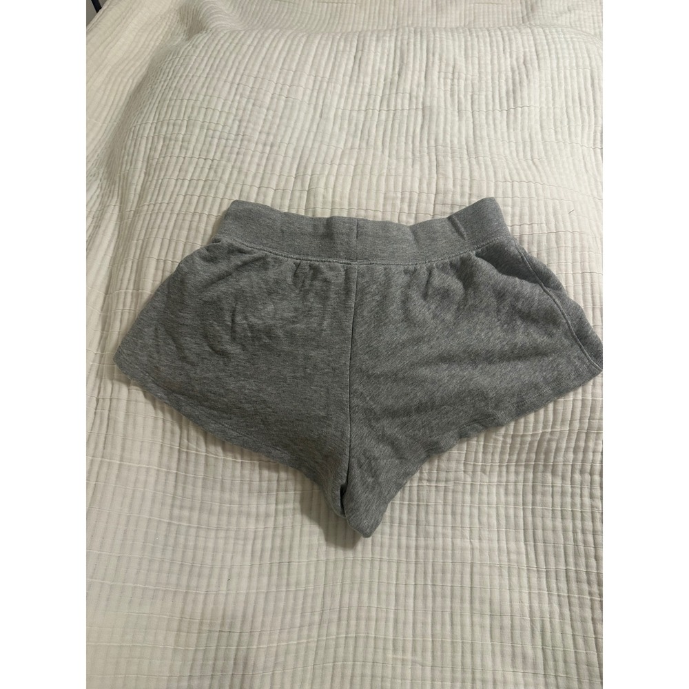 Victoria's Secret Gray French Terry Lounge Shorts Satin Drawstring Y2K Size XS - Picture 2 of 4